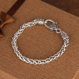 Love lock bracelet retro twisted bracelet men and women daily wear couple gift