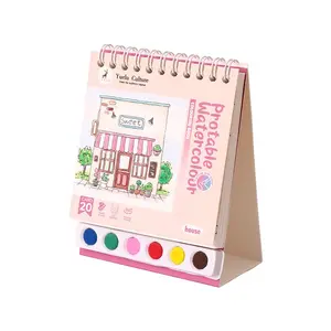 Creative Kids Spiral Gouache Painting Set with Paints, DIY Coloring Doodle Book & Tabletop Art Kit