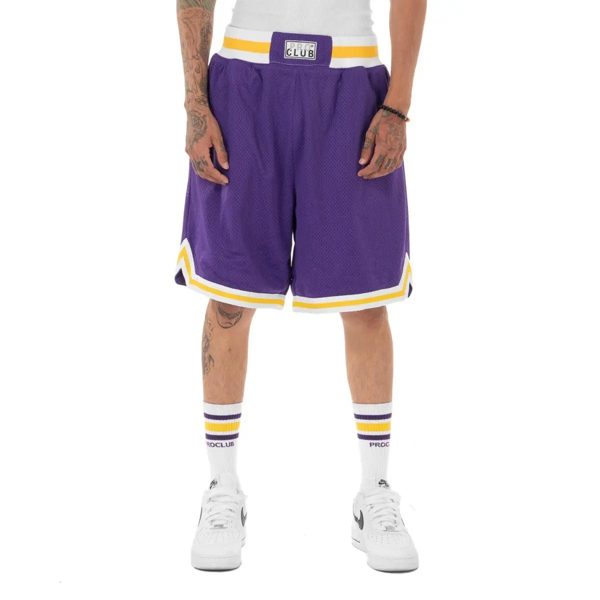 Pro Club Men's Classic Basketball Shorts, Relaxed Fit Polyester Athletic Performance Wear with 9.5" Inseam and Drawstring, Athletic Wear Shorts, Performance Shorts