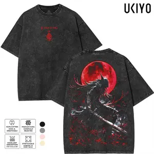 Maliketh The Black Blade Shirt Elden Ring Merch Heavyweight Cotton Oversized Tee Vintage Acid Wash Blood Moon Shadow Graphic Retro Streetwear T-Shirt