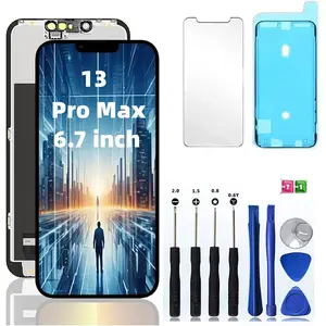 for iPhone 13 Pro Max Replacement Screen Kit, 6.7-Inch Fhd Touch Digitizer Frame Repair Parts, High-Quality Smartphone Accessories Installation