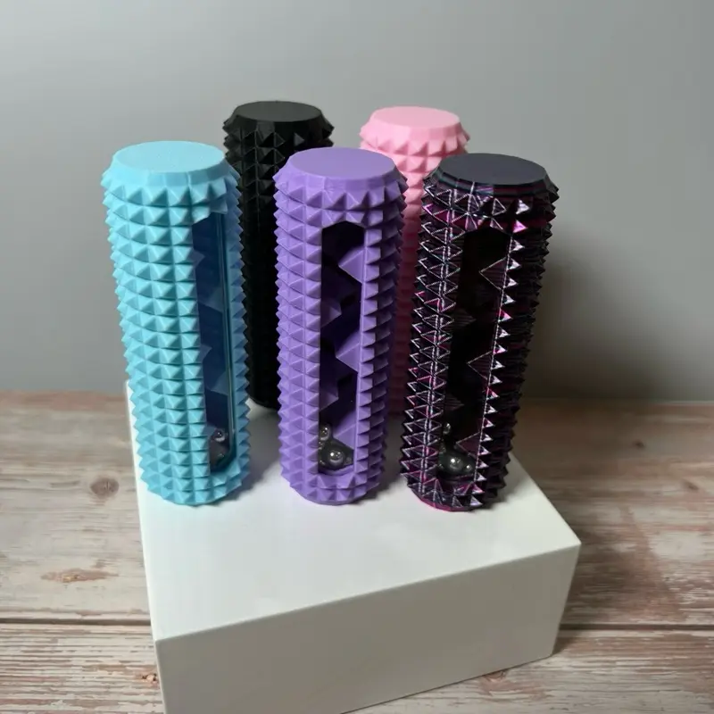 The Spiky ZenStick By LoopsPrintLab – Spiky Sensory Fidget Toy with Steel Balls for Anxiety Relief, Focus, Stress Reduction & Mindful Stimulation