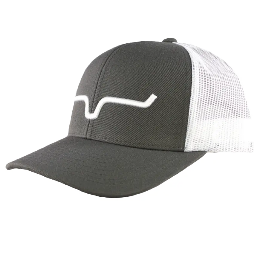 Kimes Ranch Men's Weekly Trucker Charcoal and White Cap UHA0000027-BK024