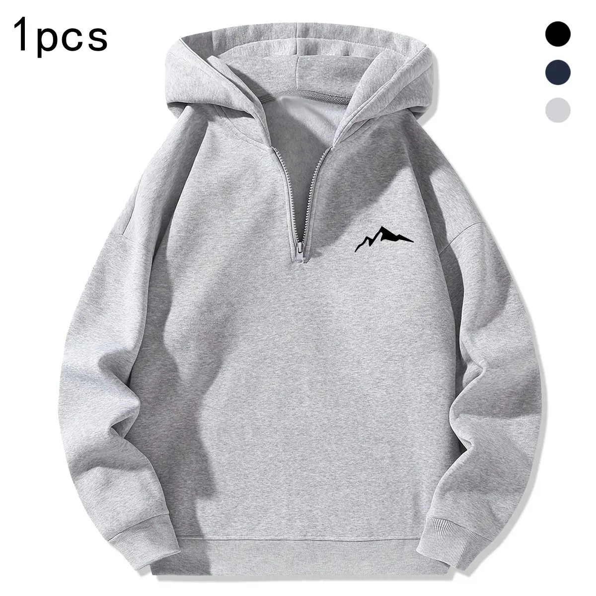 Men's spring and autumn half-zip hooded sweater, fashionable and versatile, single-piece casual half-zip sweater, ultra-fashionable hoodie,summervibes,summerwins,father'sdaygifts