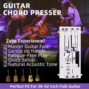 POGOLAB Guitar Chord Presser, Guitar Virtuoso Chord Presser, Guitar Chord Trainer Guitar Learning Tools, Guitar Assistant Practical Teaching Tool for Beginners Guitar Learning Tool Accessories Guitar Chord White