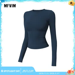 MFVIM Women's Fitness Long Sleeve Shirt, Women's Fitness Top, Quick-Dry Gym Sport Top, Yoga Shirt Lightweight Compression Activewear workout tops compression shirts
