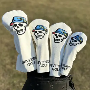 Golf Skull Club Head Covers, Driver Fairway Wood Covers, Hybrid & Iron Head Covers, Essential Golf Accessories, Durable Golf Supplies, Halloween
