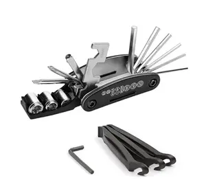 TIKA 16-in-1 Bike Repair Multi Tool Kit with Tire Levers, Hex Wrench and Spoke Wrench for Road and Mountain Bikes