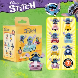 1PC Disney Officially Licensed Trendy Toy Stitch Zoom Hero Stitch Blind box Surprise Collection Desktop Decoration Healing Companion Figurine Model Car Accessory Workstation Home Decoration Halloween Christmas New Year Gift