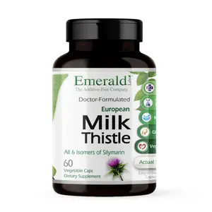 Emerald Labs Green Wellness Milk Thistle Extract - Dietary Supplement with Silymarin for Liver Cleanse, Cognitive Function - 60 Vegetable Capsules