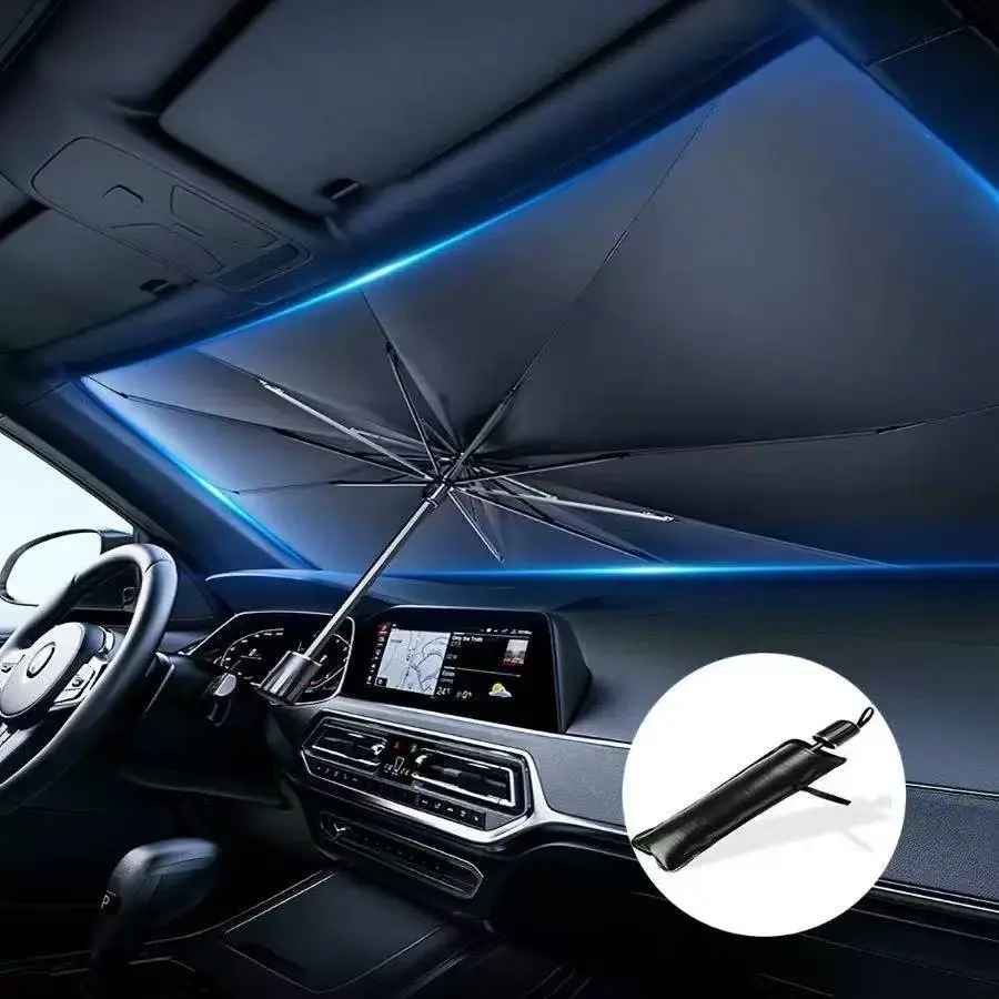 Portable car sunshade, windshield sunshade, foldable windshield sunshade, car exterior accessories, daily car windshield cooling umbrella