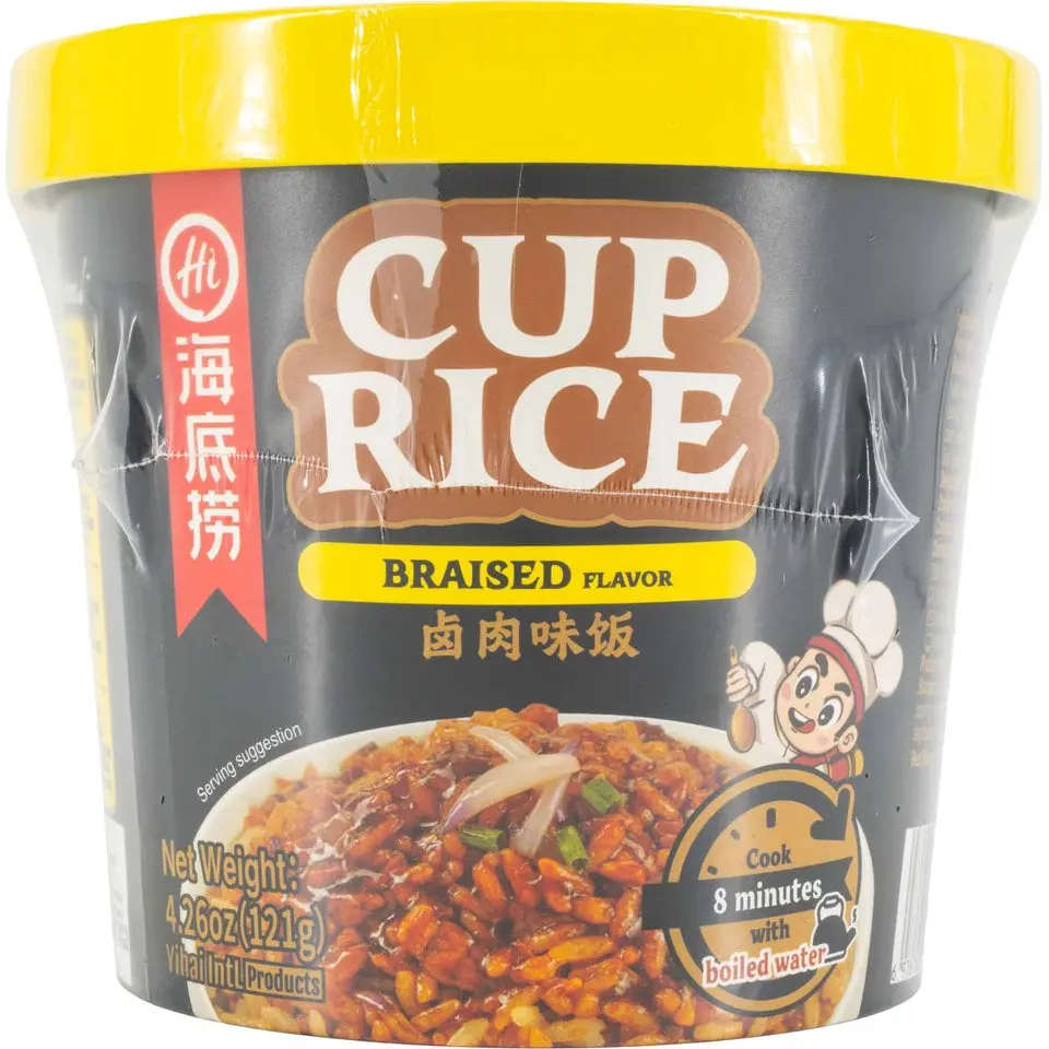 Haidilao Instant Cup Rice (Braised Flavor / Red Stew Flavor / Shallot Oil Flavor / Scallop Mushroom Flavor) 3.92–4.52 oz
