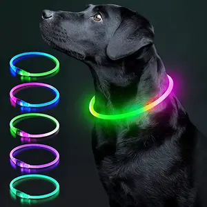 Luminous Dog Collar Light, LED Flashing Cat Necklace, DIY Glowing Safety Collar for Dogs, Nighttime Pet Accessories