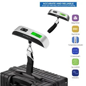 Portable Digital Luggage Scale, LCD Display Digital Travel Luggage Scale, Lightweight Compact Design Digital Scale for Travel & Home Use