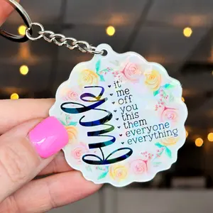Funny Shimmer Acrylic Keychain