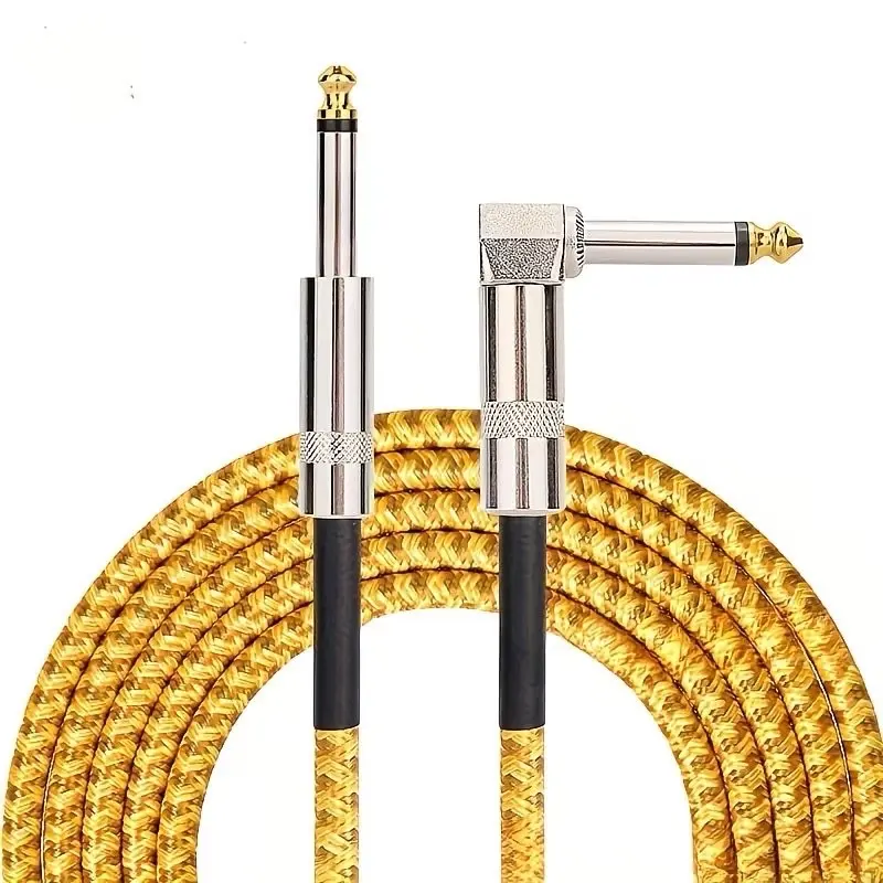 Premium Electric Guitar & Bass Amplifier Cable - 20ft, High-Fidelity Sound, Guitar Amp Cord, Badass