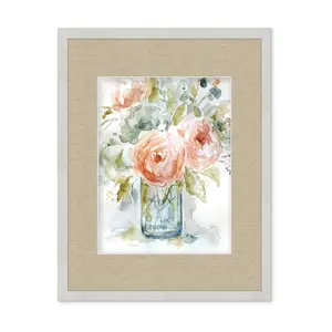 Courtside Market Cabbage Roses I 16" x 20" Framed Art