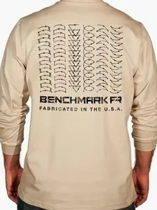 BENCHMARK FR Flame Resistant Long Sleeve Shirt with Chest Pocket - Weld Weave Graphic-clothing gift - graphic tee - shirt to men - soft Cotton Tshirt - trendy casual top - vintage Graphic T-shirt UVJ