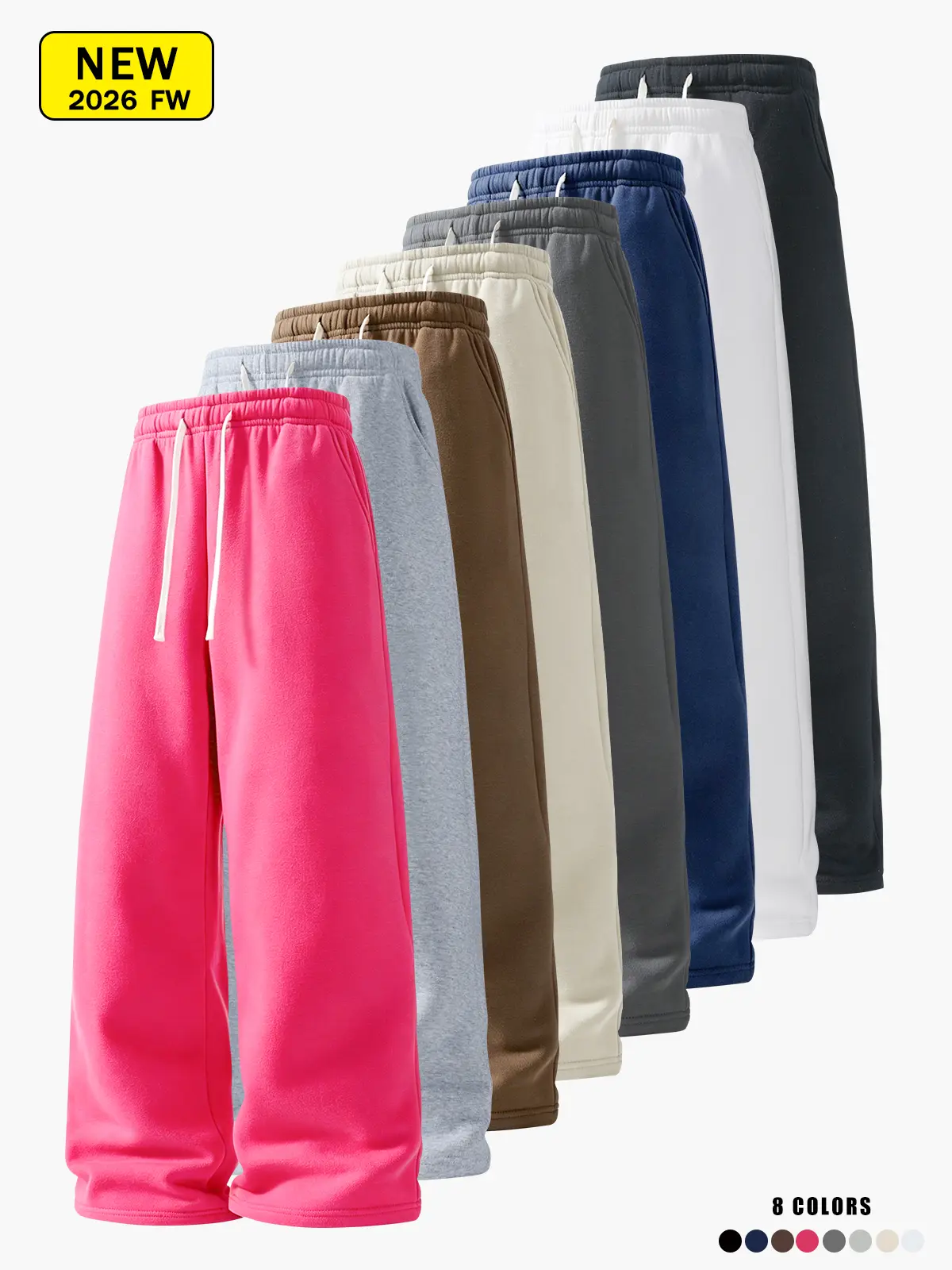 Men’s casual athletic pants, loose straight fit, knit versatile sweatpants, spring/summer/autumn styles Men’s casual athletic pants, loose straight fit, knit versatile sweatpants, spring/summer/autumn styles