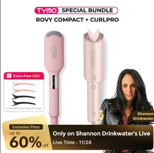 【Viral Curling Duo】TYMO CURLPRO + ROVY COMPACT – Auto Curler & Crimper in One Set