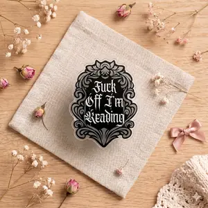 Magnetic Phone Grip Gothic Style For Bookworms, I'm Reading Phone Holder Stand, Removable Magnet Griptok For iPhone Android