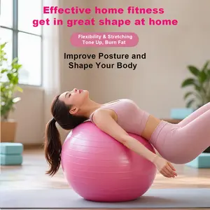 55cm Extra Thick Exercise Yoga Ball - Non-slip & Durable, Includes Pump, High Weight Capacity & Burst-resistant for Gym, Balance, Pregnancy, Pilates & Physical Therapy, Fitness Ball