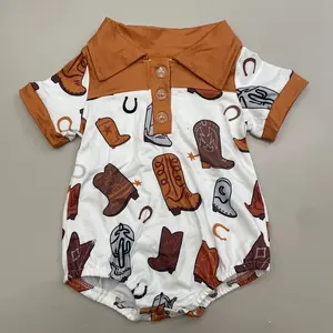 Baby Boy Summer Clothing Western Bubble Toddler Summer Romper