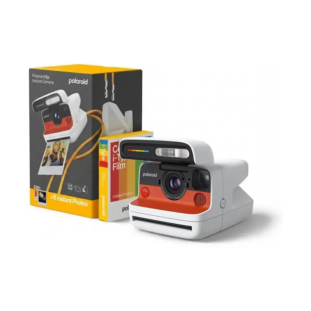Polaroid - Flip Instant Camera + Color Film Bundle (8 Photos) - White (6571) Polaroid - Flip Instant Camera + Color Film Bundle (8 Photos) - White (6571)