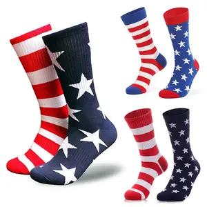 Mens Cotton Socks American Flag Socks Stars Stripes Socks