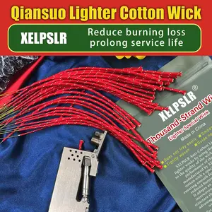 Premium lighter wick for zip lighters and most kerosene lighters — anti-fraying, high ignition rate, long-lasting, needle-install design, high-tech accessory