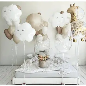 Dreamy Skies and Safari Balloon Set - Clouds and Giraffe for Enchanted Celebrations