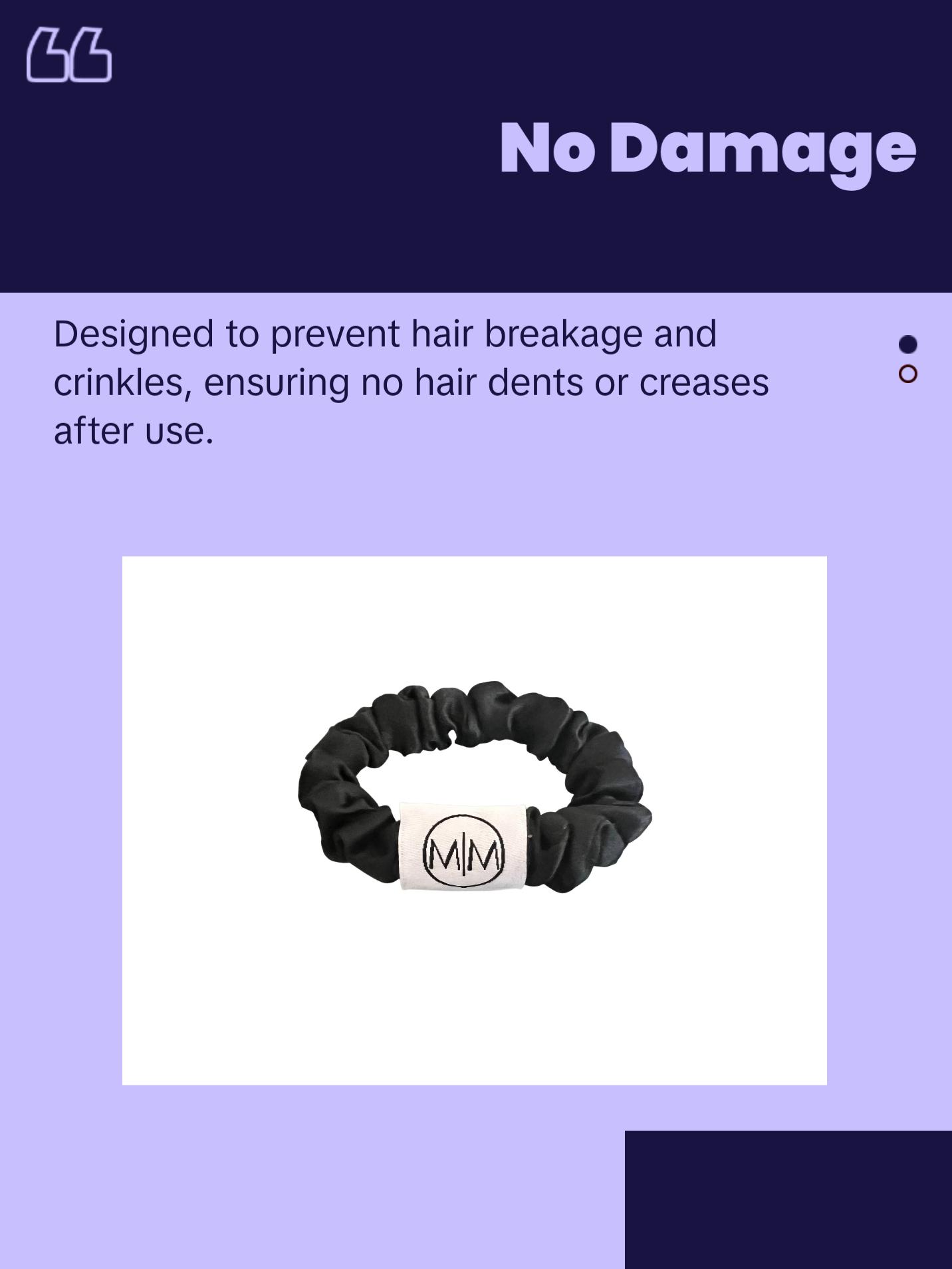 100% Pure Silk Hair Scrunchie- Skinny 1.5CM