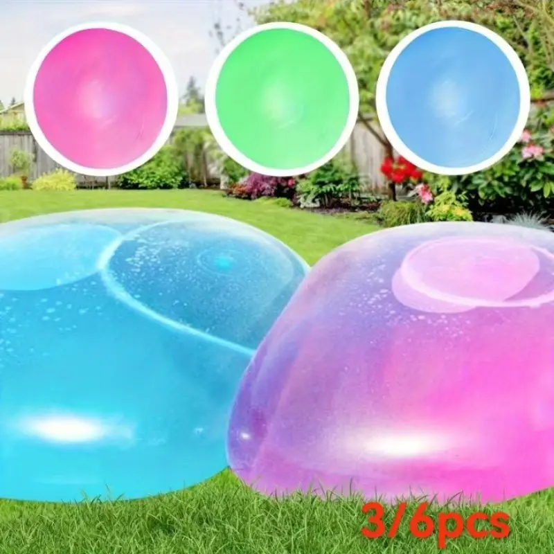 3-6 pieces/giant bubble ball, Inflatable pool floats, Pool Inflatables, durable and easy to inflate, giant inflatable water polo beach ball yard game, leak-proof design, beach and outdoor entertainment suitable for family gatherings and water activities