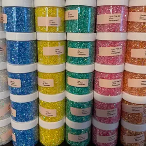 Transparent Rhinestone-non-fix. 3mm Around 9000pcs in a jar AB colors!
