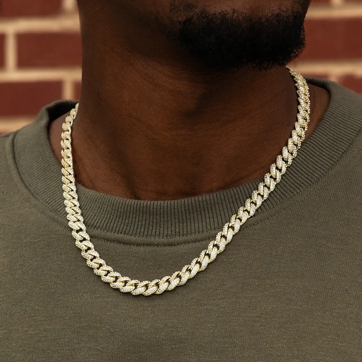 Diamond Cuban Chain 18k Yellow Gold Plated - 8.5mm - Lifetime Guarantee, Perfect Gift