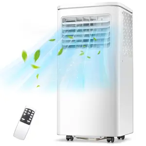 Electactic Portable Air Conditioners, 8000 BTU with Remote Control, 4 in 1 Free Standing Cooling AC with Fan & Dehumidifier & Cools, 24H Timer, Sleep Mode, Windows Sealing Kit for Room