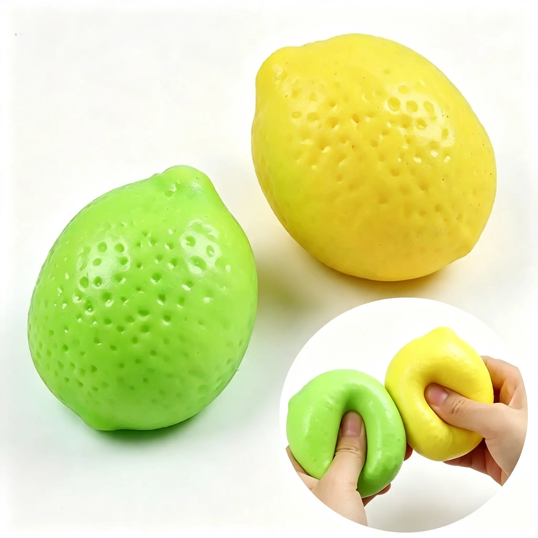 Viral Color-Changing Lemon Squishy, Crunchy ASMR Stress Ball (Green to Yellow) , Heat-Activated Sensory Fidget Toy, Portable Palm-Size Desk Companion & Conversation Starter Gift