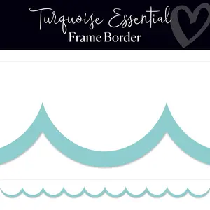 Pastel Turquoise Essential Bulletin Board Border