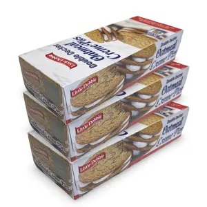 Little Debbie Oatmeal Double Decker Rounds Snack - Soft and Chewy Double Decker Cookies, Individually Wrapped Cookies, 3.9 oz, 18 Pack