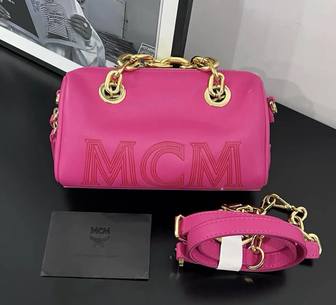 Pre-owned MCM leather Crossbody Bags pink crossbody bag