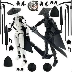 Titan 13 Multi-Jointed Action Figure Pre-Assembled 3D Printed Poseable Robot Model Lucky13 Desktop Decoration for Gamers & Collectors
