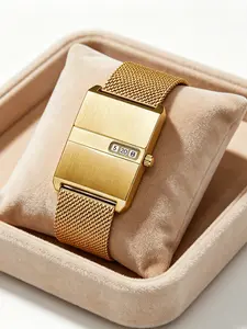 New Women's Metal Square Digital Quartz Watch, Digital Watches, Fashion Casual Daily Wear, High Aesthetic Waterproof, Multiple Colors Available