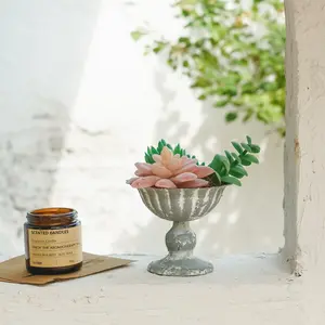 Vintage Goblet Planter, Garden Decorative Rustic Planter for Indoor and Outdoor Use - Traditional urn planter for garden, deck, front porch