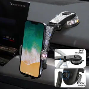 New Car Phone Holder, Smartphone Holder, Adjustable Horizontal and Vertical, Water Drill Embellished, Compatible with All Phones, Perfect Gift Choice, Cell Phone Holder For Car, Car Phone Mount
