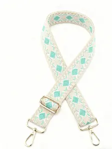 Adjustable crossbody bag strap accessories, colorful crossbody bag, thick shoulder strap, extra long replacement strap, single sale, adjustable universal bag shoulder strap with embroidery