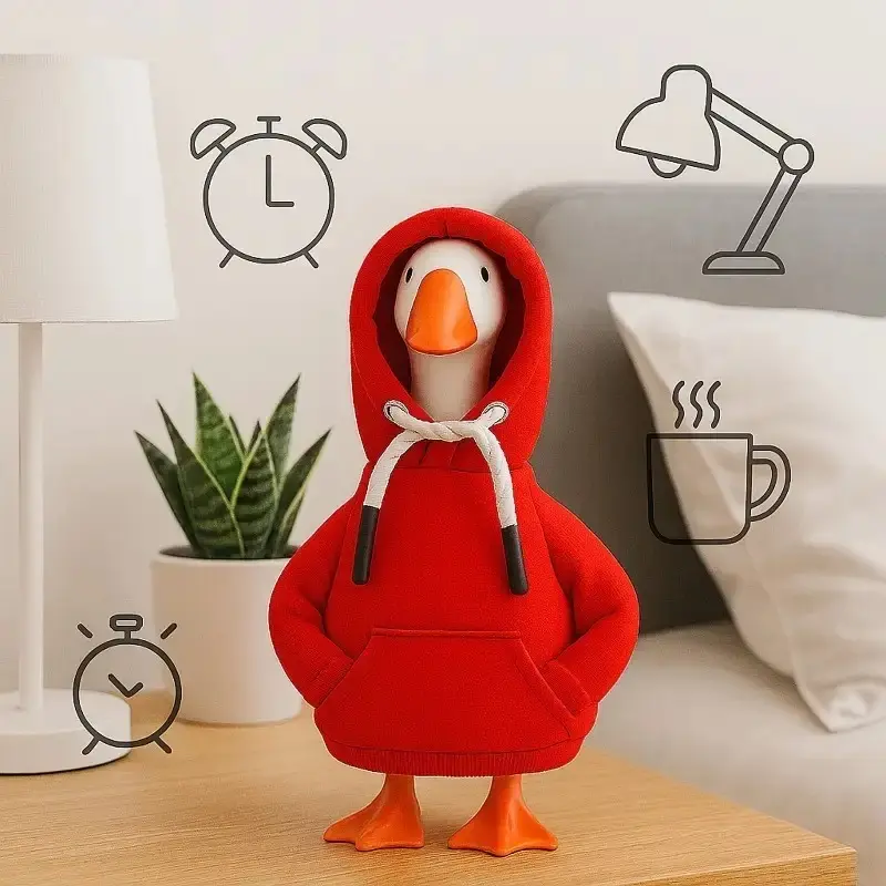Goose Costume Set with Hooded Sweater, Cute Hoodie and Feet, Soft Filled Animal, Perfect for Theme Parties and Daily Wear, Costume Use, Clothes