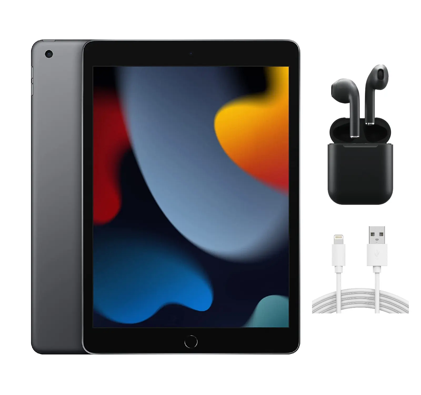 Refurbished Apple iPad 9th Gen (WiFi + Cellular Unlocked) A2603 Acceptable Condition with Wireless Earbuds & 1 Year Warranty