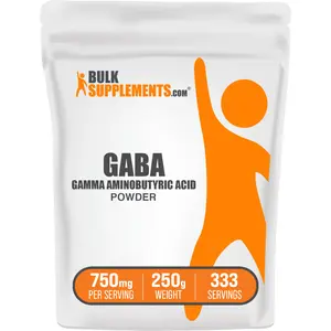 BulkSupplements - GABA Powder (Gamma Aminobutyric Acid) - Improves Sleep - Anti-Inflammatory - Amino Acids Nutritional Supplements - 250g - 750mg Per Serving