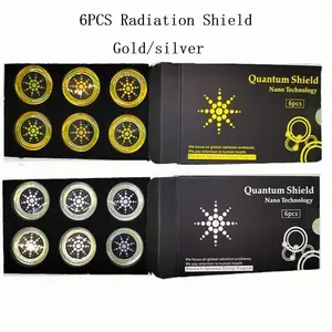 12pcsEMF-Reducing Stickers,Multi-Device Protective Stickers,Sleek Gold/Silver Finish for Phones,Laptops,AirPods #SummerVibes