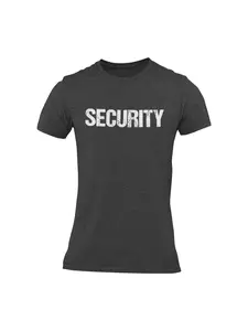 Men's Security Tee (Distressed Front & Back Print, Dark Heather/White)